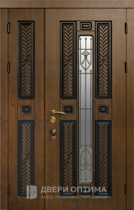 Уличная металлическая дверь в коттедж №353 - фото №1