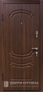 Металлическая дверь с МДФ панелью в коттедж №41 - фото №2