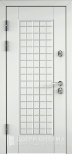 Белая металлическая дверь входная для дома №31 - фото №2