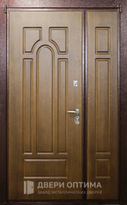 Дверь металлическая входная двухстворчатая уличная утепленная №21 - фото №2
