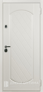 Белая железная дверь входная №33 - фото №1