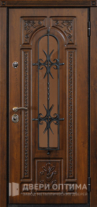 Дверь с кованными элементами №7 - фото №1