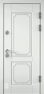 Утепленная дверь с белой МДФ панелью №15 - фото №1
