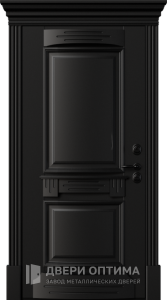 Чёрная дизайнерская входная дверь №7 - фото №2