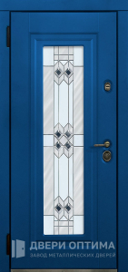 Металлическая входная дверь со стеклопакетом №7 - фото №2
