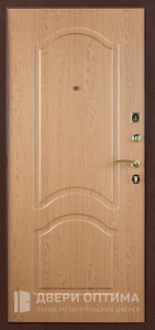 Дверь входная с МДФ накладкой и ламинированной панелью №77 - фото №2