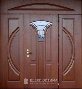 Входная металлическая парадная дверь в частный дом №16 - фото №1