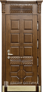 Входная металлическая филенчатая дверь №1 - фото №1