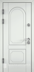 Металлическая дверь белого цвета входная №19 - фото №2