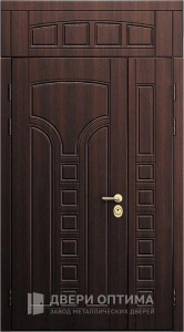 Дверь с фрамугой входная металлическая в квартиру №10 - фото №1