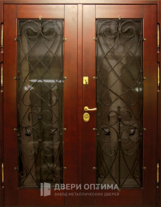 Стальная парадная дверь в гостиницу №54 - фото №1