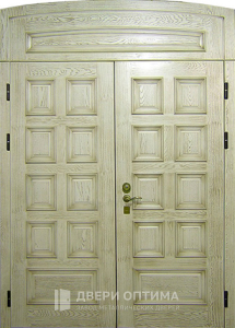 Арочная входная дверь для частного дома №34 - фото №1