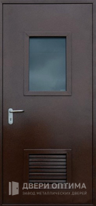 Дверь с окном в котельную №22 - фото №1