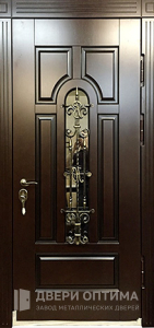 Металлическая дверь с ковкой №16 - фото №1