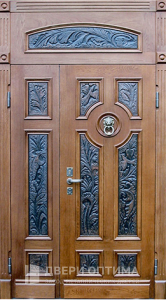 Металлическая эксклюзивная дверь в коттедж №23 - фото №1