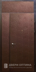 Железная дверь с фрамугой эконом класса №7 - фото №1