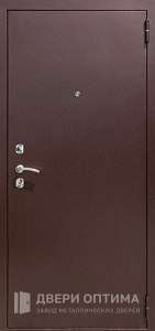 Дверь входная МДФ белая внутри №7 - фото №1