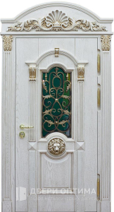 Белая входная дверь со стеклом №362 - фото №1