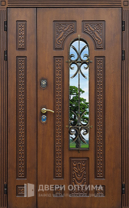 Двустворчатая дверь входная №25 - фото №1