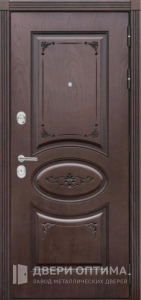 Входная дверь с белой внутренней панелью №504 - фото №1