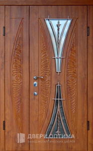 Парадная стальная дверь для загородного дома №397 - фото №1