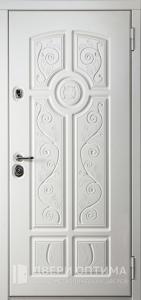 Дверь металлическая в бревенчатый дома №26 - фото №1