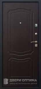 Дверь входная цвета капучино / тёмный шоколад №18 - фото №2