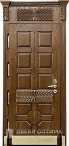 Входная металлическая филенчатая дверь №1 - фото №2