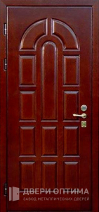 Железная дверь в современном стиле в частный дом №10 - фото №2