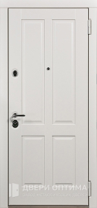 Металлическая дверь белого цвета №13 - фото №1