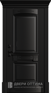Чёрная дизайнерская входная дверь №7 - фото №1