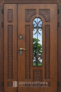 Дверь входная со стеклопакетом №332 - фото №1