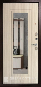 Наружная дверь со светлыми МДФ накладками №46 - фото №2
