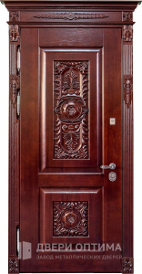 Стальная эксклюзивная дверь для деревянного дома №61 - фото №1