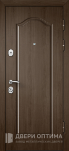 Металлическая дверь с МДФ накладкой в коттедж №49 - фото №1