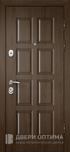 Стальная дверь с МДФ панелью для деревянного дома №27 - фото №1