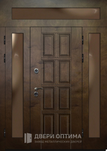 Металлическая дверь с фрамугой сверху №26 - фото №1