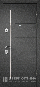 Дачная дверь с порошковым напылением и ламинированной панелью №64 - фото №1