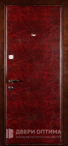 Металлическая дверь с винилискожей эконом №18 - фото №1