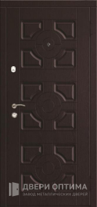 Металлическая дверь МДФ панели под имитация бруса №100 - фото №1